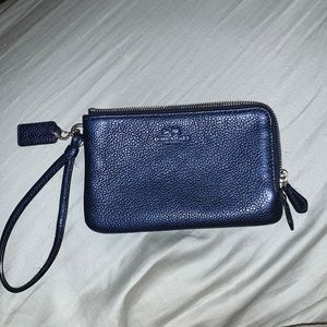 Leather Coach Wristlet